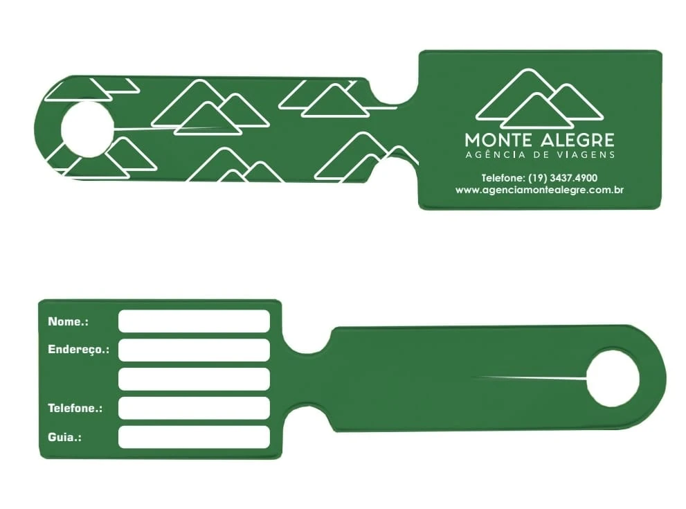 Identificador tag de bagagem para agencias de turismo