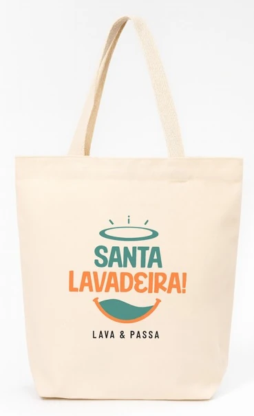 Sacola ecológica em algodão cru